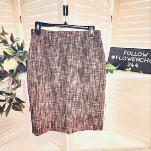 YVES SAINT LAURENT PINK AND BLACK TWEED PENCIL SKIRT SIZE 40(MED US)